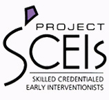 Project SCEIs logo. Text is Project SCEIs Skilled Credentialed Early Interventionists.